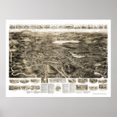 Canton, MA Panoramic Map - 1918 Poster (Vorne)
