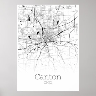 Canton Map - Ohio - City Map Poster