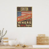 Canton Mississippi Poster (Küche)
