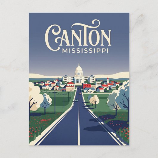 Canton Mississippi Postkarte (Vorderseite)