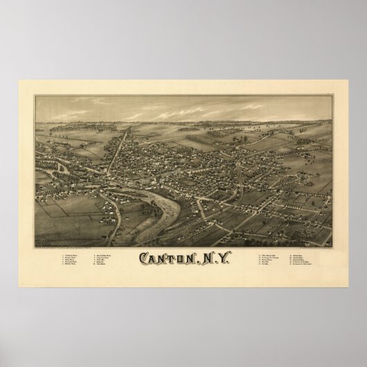 Canton NY 1885 Poster (Vorne)