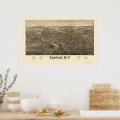 Canton, NY Panoramic Map - 1885 Poster (Küche)