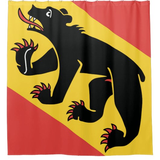 Canton of Bern flag Switzerland symbol Duschvorhang (Vorderseite)