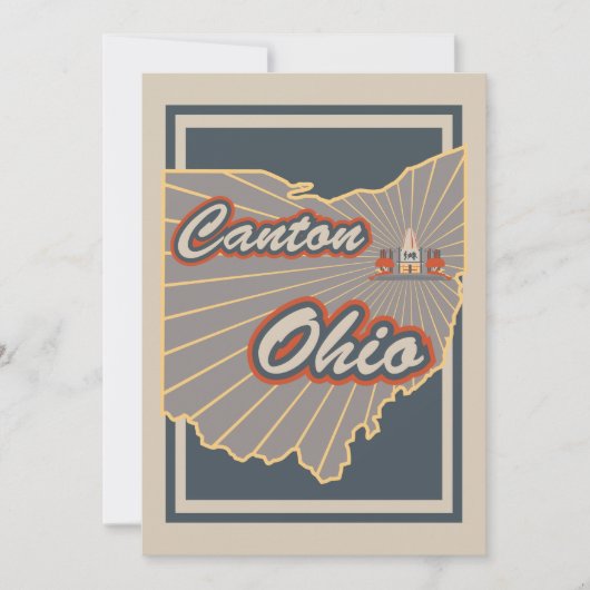 Canton, Ohio Art Print - Travel Artwork v2 (Vorderseite)