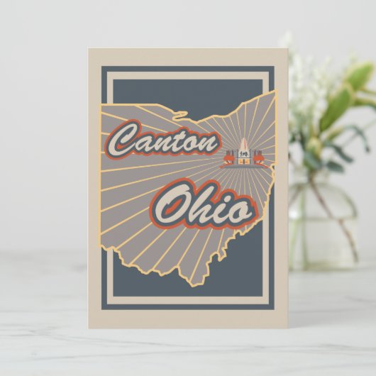 Canton, Ohio Art Print - Travel Artwork v2 (Stehend Vorderseite)
