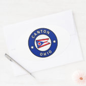 Canton Ohio Ovaler Aufkleber (Umschlag)