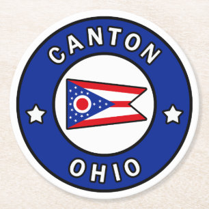 Canton Ohio Runder Pappuntersetzer