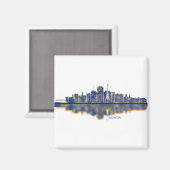 Canton Skyline Magnet (Vorderseite/Rückseite)