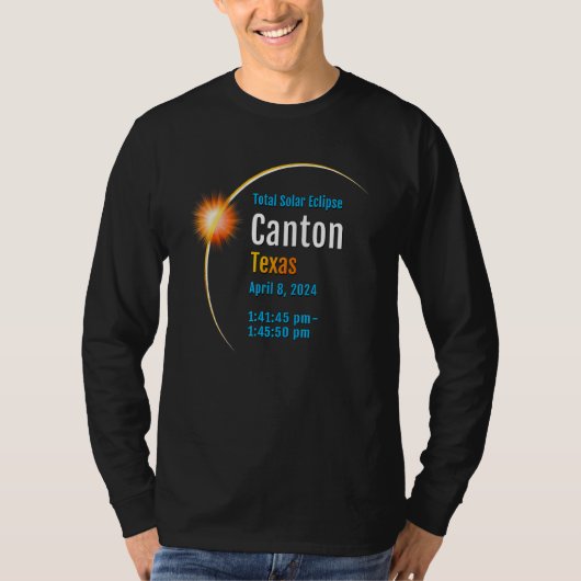 Canton Texas Tx Total Solar Eclipse 2024 1 T-Shirt (Vorderseite)