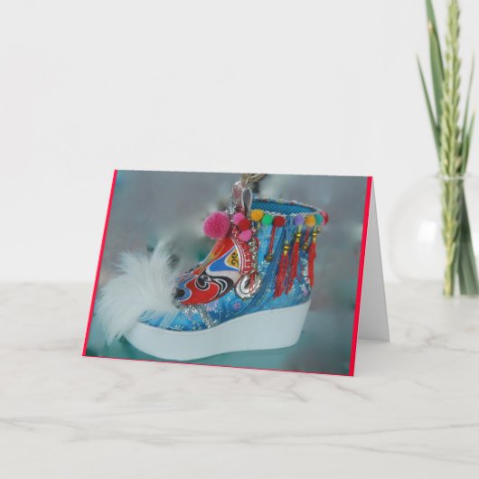 Cantonese Opera Colorful Shoe Karte (Vorderseite)