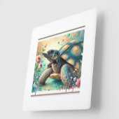 Cantors giant softshell turtle 060824AREF136 - Wat Quadratische Wanduhr (Winkel)