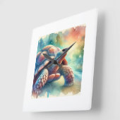 Cantors giant softshell turtle 250924AREF118 - Wat Quadratische Wanduhr (Winkel)