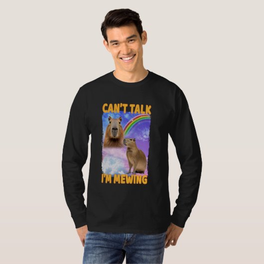 Canu2019t Vortrag I'm Mewing Capybara T-Shirt (Vorne ganz)