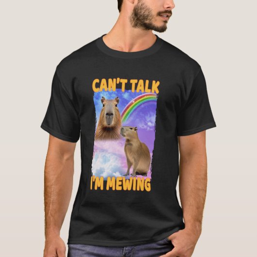 Canu2019t Vortrag I'm Mewing Capybara T-Shirt (Vorderseite)