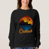 Canuck Vancouver Palm Tree Island Sunset Kanada Sweatshirt (Vorderseite)