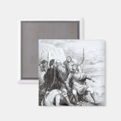 Canute, die die Flatterie seiner Courtiers belegen Magnet (Vorderseite/Rückseite)