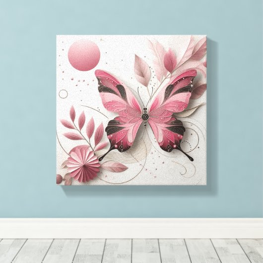 CANVA BUTTERFLY WALL ART LEINWANDDRUCK (Insitu (Holzboden))
