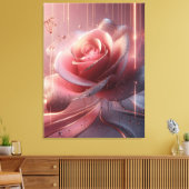 CANVA WALL PINK BLUME ART LEINWANDDRUCK (Insitu (Wohnzimmer))