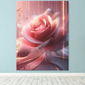 CANVA WALL PINK BLUME ART LEINWANDDRUCK (Insitu (Holzboden))