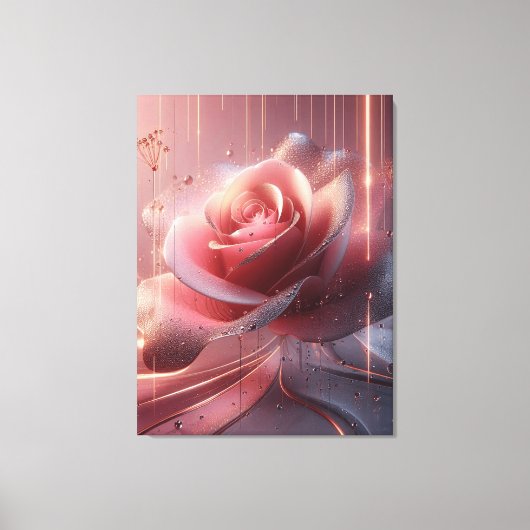 CANVA WALL PINK BLUME ART LEINWANDDRUCK (Vorderseite)