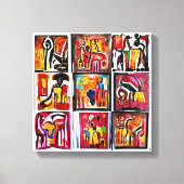 Canvas Abstrakte Malerwerbung für afrikanische Eth Leinwanddruck (Vorderseite)