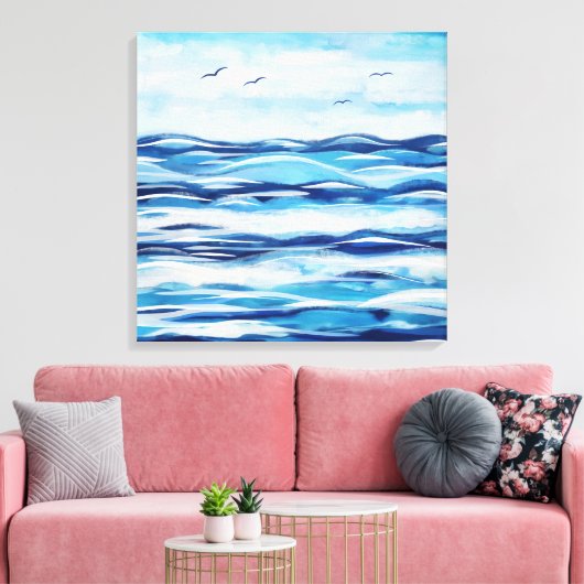 Canvas am Ufer Leinwanddruck (Insitu (Wohnzimmer))