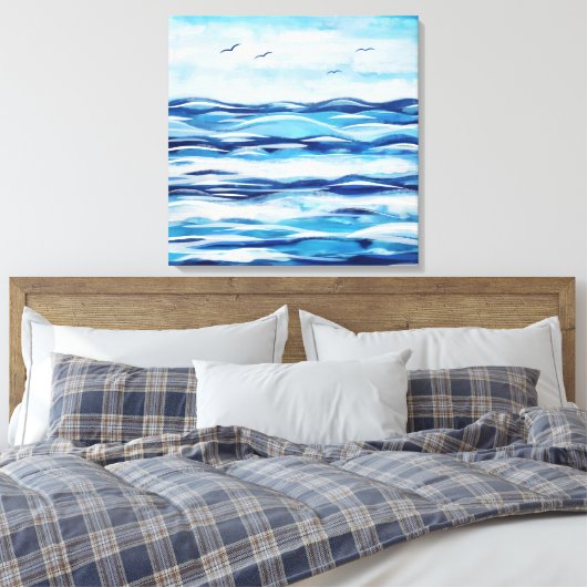 Canvas am Ufer Leinwanddruck (Insitu (Schlafzimmer))