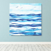 Canvas am Ufer Leinwanddruck (Insitu (Holzboden))