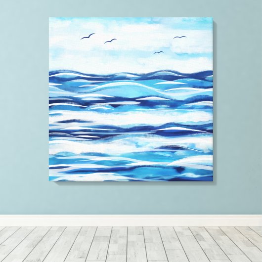 Canvas am Ufer Leinwanddruck (Insitu (Holzboden))