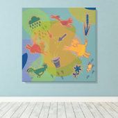 canvas animals cow chicken leinwanddruck (Insitu (Holzboden))