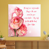 Canvas Art Pink Roses Helen Keller Sprichwort Leinwanddruck (Insitu (Wohnzimmer))