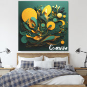 Canvas Arte Abstracto Biodiversidad Viva Conexión Leinwanddruck (Insitu (Schlafzimmer))