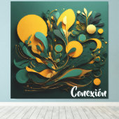 Canvas Arte Abstracto Biodiversidad Viva Conexión Leinwanddruck (Insitu (Holzboden))