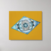 Canvas Atlantic Blue with Sacred Geometry Design  Leinwanddruck (Vorderseite)