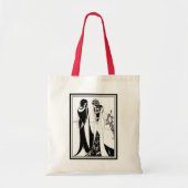 Canvas Bag: Aubrey Beardsley KunstIllustration Tragetasche (Vorne)