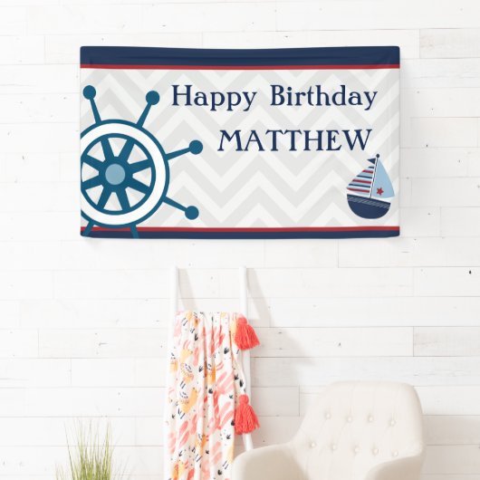 Canvas Birthday Party Sailor Banner (Insitu)