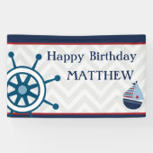 Canvas Birthday Party Sailor Banner (Horizontal)