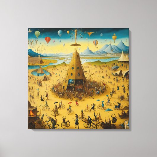 Canvas Bosch and the Chaos of Burning Man Leinwanddruck (Vorderseite)