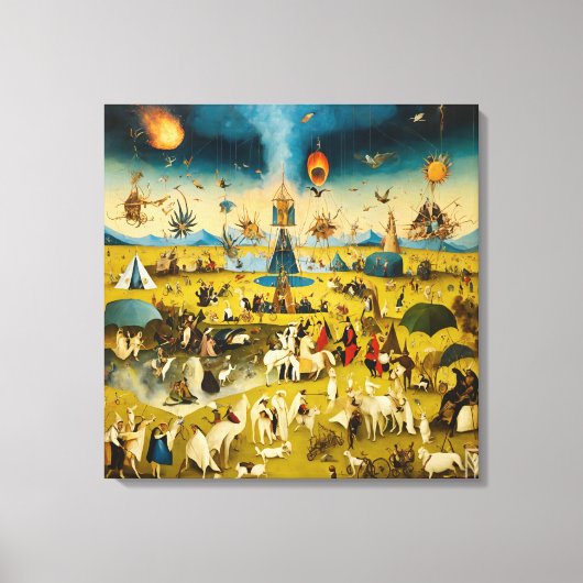 Canvas Bosch and the Fury of Burning Man Leinwanddruck (Vorderseite)