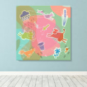 Canvas cow chicken bird leinwanddruck (Insitu (Holzboden))