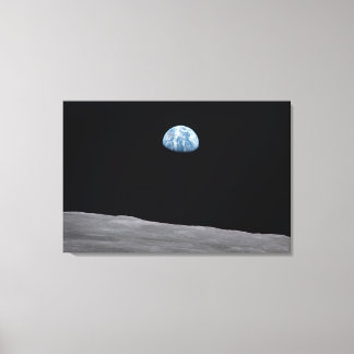 Canvas-Druck der Erde aus dem Mond Leinwanddruck