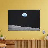 Canvas-Druck der Erde aus dem Mond Leinwanddruck (Insitu (Wohnzimmer))