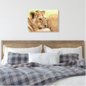 Canvas-Druck für Baby Tiger Leinwanddruck (Insitu (Schlafzimmer))