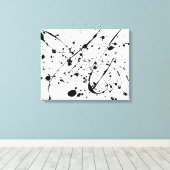 Canvas-Druck mit schwarzem Spritzer Leinwanddruck (Insitu (Holzboden))