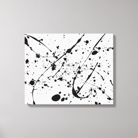 Canvas-Druck mit schwarzem Spritzer Leinwanddruck (Vorderseite)