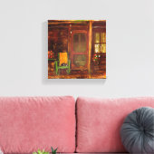 Canvas Druck Ölgemälde von rustikalen Cabin Porch Leinwanddruck (Insitu (Wohnzimmer))