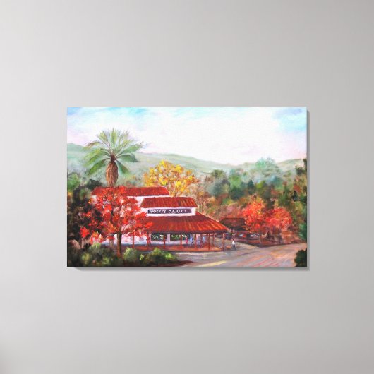 Canvas Druck von Roberts' Market in Woodside paint Leinwanddruck (Vorderseite)