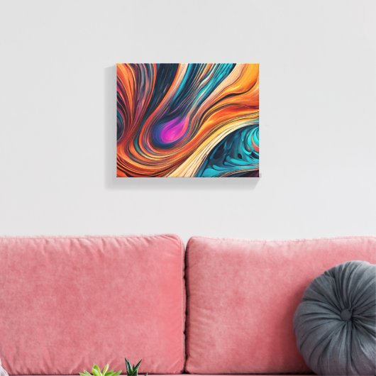 Canvas Drucke mit gemischter Farbgestaltung (Insitu (Wohnzimmer))