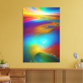 Canvas drucken Abstrakte Mauer Art Jewel Rainbow C Leinwanddruck (Insitu (Wohnzimmer))