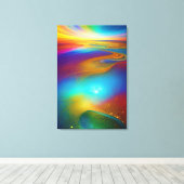 Canvas drucken Abstrakte Mauer Art Jewel Rainbow C Leinwanddruck (Insitu (Holzboden))